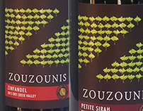 Zouzounis wine packaging