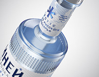 Vodka "ИНЕЙ". Label and bottle design.
