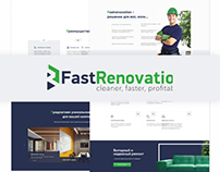 Landing page design for «FastRenovation» | UI UX
