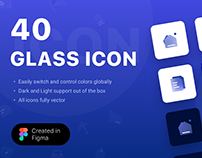 40 glass icon set - web and app friendly