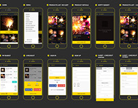 E-commere mobile app wireframes