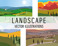Landscapes. Vector illustration