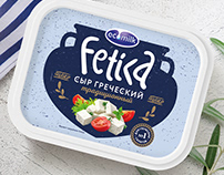 Packaging for the new cheese brand Fetica by Ecomilk.