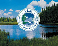 PLM Lake & Land Management Logo & Identity