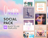 Unicorn Yoga - Social Pack