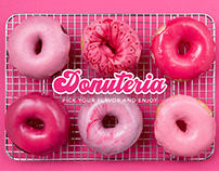 Donuteria | Brand Identity | Donut cafe branding
