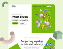 NVIDIA Studio landing page concept