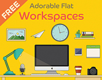 FREE Adorable Flat Workspace