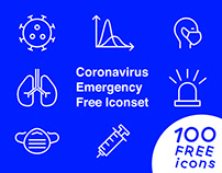 100 Coronavirus Free Icon Set