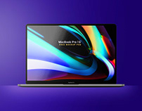 Free MacBook Pro 16 inch Mockup PSD & Ai