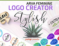 Stylish Womanboss Logo Creator + Extras Arva