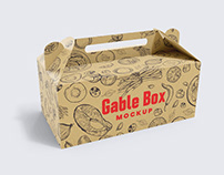Kraft Gable Box Mockup