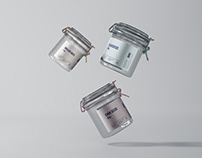 Airtight Glass Jars Mockup