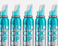 Nasal Spray Metallic Bottle - Mockup