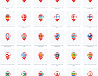 World flags in pins all countries flag pins download