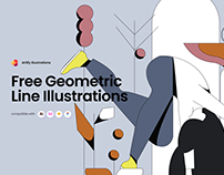 Free Geometric Line Illustrations