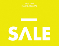 Sale posters for Selecteds shop windows