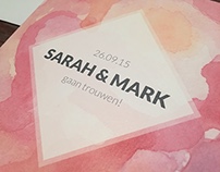 Trouwkaart Sarah & Mark