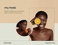 My halsi personalized vitamins web design concept