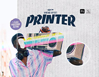 Vintage Offset Printer Photoshop Action
