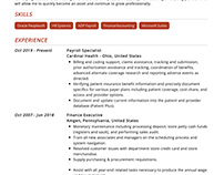 Payroll Specialist Resume Example
