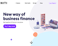 Landing page design for SaaS business in Finance