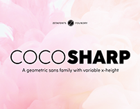 Coco Sharp - A sans family with variable x-height