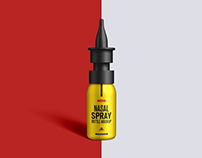 Free Nasal Spray Bottle Mockup