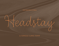 Headstay - a Single Line Font