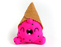 Scoopsie Dragon Fruit, ice cream Art Toy
