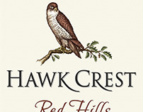 Hawk Crest Label Illustrated by Steven Noble