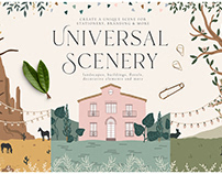 Universal Scenery Collection / Digital Clipart Set