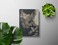Book cover mockup with plant
