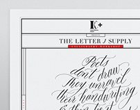 The Letter J Supply Calligraphy Workshop Posters