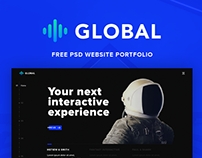 Global. Free psd website portfolio.