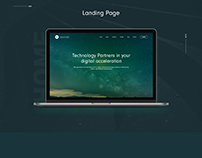 Landing Page for a Blockchain based startup.