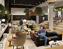 Chapters Co-living interior visuals