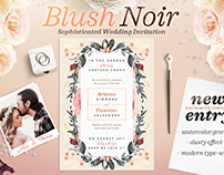 Blush Noir Wedding Invite II