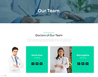 Health care website design/ team page