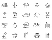 20 Environment Line Icons