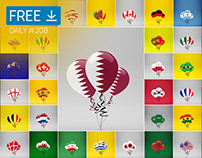 Flag Balloon World Cup - Daily Free Mockup #208