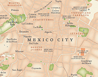 Mexico City map for James Oseland's World Food