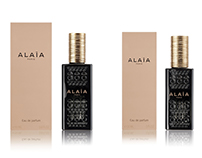 Alaïa Parfums. Logo and pattern design and application.