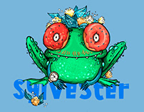 Character frog. Sylvester. NFT collection.