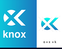 KNOX Modern LOGO Design - ( o + x + k ) LETTER LOGOMARK