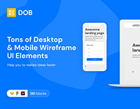 DOB Desktop & Mobile Wireframe Web UI Kit