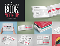 Landscape Book Mock-Up Set