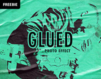 Free Download: Glued Poster Photo Effect