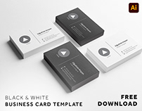 Free Minimal Business Card | Adobe AI | Free Download