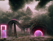 Vaporwave Portal to Silent Hill